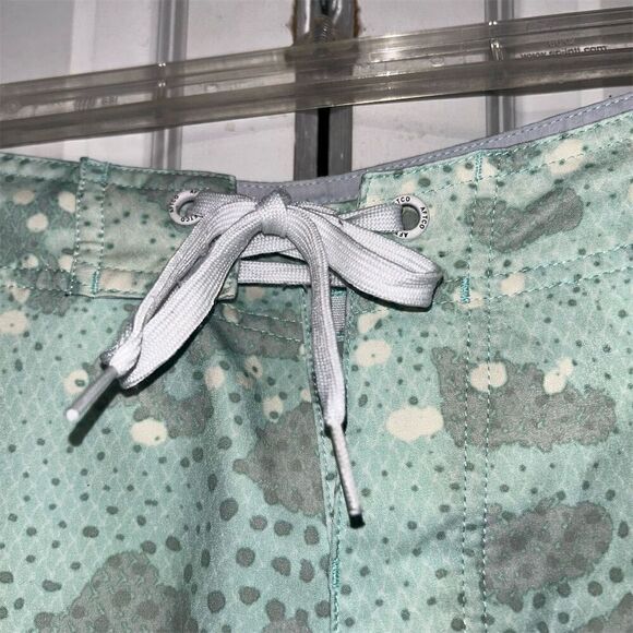 AFTCO Men's Grouper Board Shorts Size 34 Blue/Gray Drawstring Casual Lightweight - Picture 2 of 5